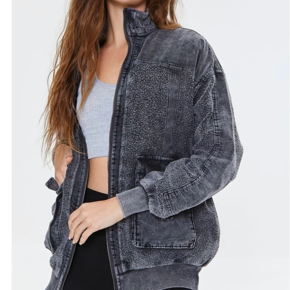 🆕Mineral wash French terry jacket